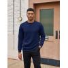 imageCOOFANDY Mens Crewneck Sweatshirt Geometric Texture Casual Long Sleeve Sweatshirts Fashion Pullover ShirtsNavy Blue