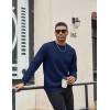 imageCOOFANDY Mens Crewneck Sweatshirt Geometric Texture Casual Long Sleeve Sweatshirts Fashion Pullover ShirtsNavy Blue