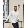 imageCOOFANDY Mens Crewneck Sweatshirt Geometric Texture Casual Long Sleeve Sweatshirts Fashion Pullover ShirtsWhite