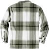 imageCOOFANDY Mens Flannel Shirts Casual Button Down Plaid Shirt Jacket Long Sleeve Fleece Shacket with PocketsSage Green