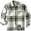 imageCOOFANDY Mens Flannel Shirts Casual Button Down Plaid Shirt Jacket Long Sleeve Fleece Shacket with PocketsSage Green