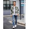 imageCOOFANDY Mens Flannel Shirts Casual Button Down Plaid Shirt Jacket Long Sleeve Fleece Shacket with PocketsSage Green