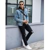 imageCOOFANDY Mens Hooded Sweatshirt Casual Long Sleeve Drawstring Waffle Knit Pullover HoodiesGeryBlack P10