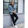 imageCOOFANDY Mens Hooded Sweatshirt Casual Long Sleeve Drawstring Waffle Knit Pullover HoodiesNavyBlack P10