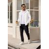 imageCOOFANDY Mens Hooded Sweatshirt Zip Up Casual Knit Hoodies Fashion Drawstring Sweatshirts with PocketsWhite