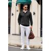 imageCOOFANDY Mens Knit Polo Long Sleeve Polos Sweater Causal Collared Golf Sweaters Fashion Business Dress PulloverAblack