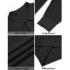 imageCOOFANDY Mens Knit Polo Long Sleeve Polos Sweater Causal Collared Golf Sweaters Fashion Business Dress PulloverAblack