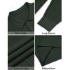 imageCOOFANDY Mens Knit Polo Long Sleeve Polos Sweater Causal Collared Golf Sweaters Fashion Business Dress PulloverArmy Green