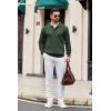 imageCOOFANDY Mens Knit Polo Long Sleeve Polos Sweater Causal Collared Golf Sweaters Fashion Business Dress PulloverArmy Green