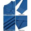 imageCOOFANDY Mens Knit Polo Long Sleeve Polos Sweater Causal Collared Golf Sweaters Fashion Business Dress PulloverBlue