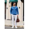 imageCOOFANDY Mens Knit Polo Long Sleeve Polos Sweater Causal Collared Golf Sweaters Fashion Business Dress PulloverBlue