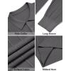 imageCOOFANDY Mens Knit Polo Long Sleeve Polos Sweater Causal Collared Golf Sweaters Fashion Business Dress PulloverDark Grey