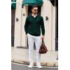 imageCOOFANDY Mens Knit Polo Long Sleeve Polos Sweater Causal Collared Golf Sweaters Fashion Business Dress PulloverGreen