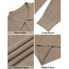 imageCOOFANDY Mens Knit Polo Long Sleeve Polos Sweater Causal Collared Golf Sweaters Fashion Business Dress PulloverKhaki