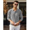 imageCOOFANDY Mens Knit Polo Long Sleeve Polos Sweater Causal Collared Golf Sweaters Fashion Business Dress PulloverLight Grey