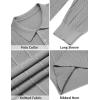 imageCOOFANDY Mens Knit Polo Long Sleeve Polos Sweater Causal Collared Golf Sweaters Fashion Business Dress PulloverLight Grey