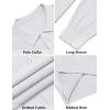 imageCOOFANDY Mens Knit Polo Long Sleeve Polos Sweater Causal Collared Golf Sweaters Fashion Business Dress PulloverWhite