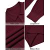 imageCOOFANDY Mens Knit Polo Long Sleeve Polos Sweater Causal Collared Golf Sweaters Fashion Business Dress PulloverWine Red