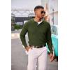 imageCOOFANDY Mens Knit Polo Long Sleeve Sweaters Collared Polo Sweater Casual Dress Pullover Fashion Golf SweatersArmy Green