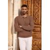 imageCOOFANDY Mens Knit Polo Long Sleeve Sweaters Collared Polo Sweater Casual Dress Pullover Fashion Golf SweatersAsh Brown