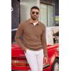 imageCOOFANDY Mens Knit Polo Long Sleeve Sweaters Collared Polo Sweater Casual Dress Pullover Fashion Golf SweatersAsh Brown