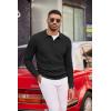 imageCOOFANDY Mens Knit Polo Long Sleeve Sweaters Collared Polo Sweater Casual Dress Pullover Fashion Golf SweatersBlack