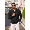 imageCOOFANDY Mens Knit Polo Long Sleeve Sweaters Collared Polo Sweater Casual Dress Pullover Fashion Golf SweatersBlack