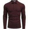 imageCOOFANDY Mens Knit Polo Long Sleeve Sweaters Collared Polo Sweater Casual Dress Pullover Fashion Golf SweatersBrown