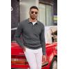 imageCOOFANDY Mens Knit Polo Long Sleeve Sweaters Collared Polo Sweater Casual Dress Pullover Fashion Golf SweatersDark Grey