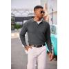 imageCOOFANDY Mens Knit Polo Long Sleeve Sweaters Collared Polo Sweater Casual Dress Pullover Fashion Golf SweatersDark Grey