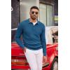 imageCOOFANDY Mens Knit Polo Long Sleeve Sweaters Collared Polo Sweater Casual Dress Pullover Fashion Golf SweatersDeep Blue