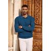 imageCOOFANDY Mens Knit Polo Long Sleeve Sweaters Collared Polo Sweater Casual Dress Pullover Fashion Golf SweatersDeep Blue