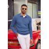 imageCOOFANDY Mens Knit Polo Long Sleeve Sweaters Collared Polo Sweater Casual Dress Pullover Fashion Golf SweatersGrey Blue