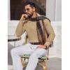 imageCOOFANDY Mens Knit Polo Long Sleeve Sweaters Collared Polo Sweater Casual Dress Pullover Fashion Golf SweatersKhaki