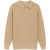 imageCOOFANDY Mens Knit Polo Long Sleeve Sweaters Collared Polo Sweater Casual Dress Pullover Fashion Golf SweatersKhaki