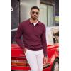 imageCOOFANDY Mens Knit Polo Long Sleeve Sweaters Collared Polo Sweater Casual Dress Pullover Fashion Golf SweatersWine Red