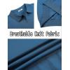 imageCOOFANDY Mens Knit Polo Shirts V Neck Short Sleeve Stretch Polo T Shirt Casual Golf ShirtsDemin Blue