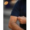imageCOOFANDY Mens Knit Polo Shirts V Neck Short Sleeve Stretch Polo T Shirt Casual Golf ShirtsNavy Blue