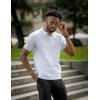 imageCOOFANDY Mens Knit Polo Shirts V Neck Short Sleeve Stretch Polo T Shirt Casual Golf ShirtsWhite