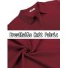 imageCOOFANDY Mens Knit Polo Shirts V Neck Short Sleeve Stretch Polo T Shirt Casual Golf ShirtsWine Red