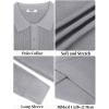 imageCOOFANDY Mens Knit Polo Sweater Long Sleeve Polo Sweaters Casual Knitted Button Collar Pullover SweaterLight Grey