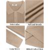 imageCOOFANDY Mens Knit Polo Sweater Long Sleeve Polo Sweaters Casual Knitted Button Collar Pullover SweaterLight Khaki
