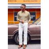 imageCOOFANDY Mens Knit Polo Sweater VNeck Long Sleeve Textured Lightweight Casual Dress Pullover Fall SweatersKhaki