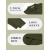 imageCOOFANDY Mens Knit Polos Long Sleeve Casual Sweater Polos V Neck Collared Sweater Golf Polo Sweaters and PulloversArmy Green