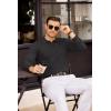imageCOOFANDY Mens Knit Polos Long Sleeve Casual Sweater Polos V Neck Collared Sweater Golf Polo Sweaters and PulloversBlack