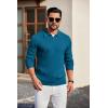 imageCOOFANDY Mens Knit Polos Long Sleeve Casual Sweater Polos V Neck Collared Sweater Golf Polo Sweaters and PulloversBlue