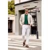 imageCOOFANDY Mens Knit Polos Long Sleeve Casual Sweater Polos V Neck Collared Sweater Golf Polo Sweaters and PulloversDark Green