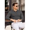 imageCOOFANDY Mens Knit Polos Long Sleeve Casual Sweater Polos V Neck Collared Sweater Golf Polo Sweaters and PulloversDark Grey
