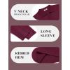 imageCOOFANDY Mens Knit Polos Long Sleeve Casual Sweater Polos V Neck Collared Sweater Golf Polo Sweaters and PulloversDark Red