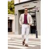 imageCOOFANDY Mens Knit Polos Long Sleeve Casual Sweater Polos V Neck Collared Sweater Golf Polo Sweaters and PulloversDark Red